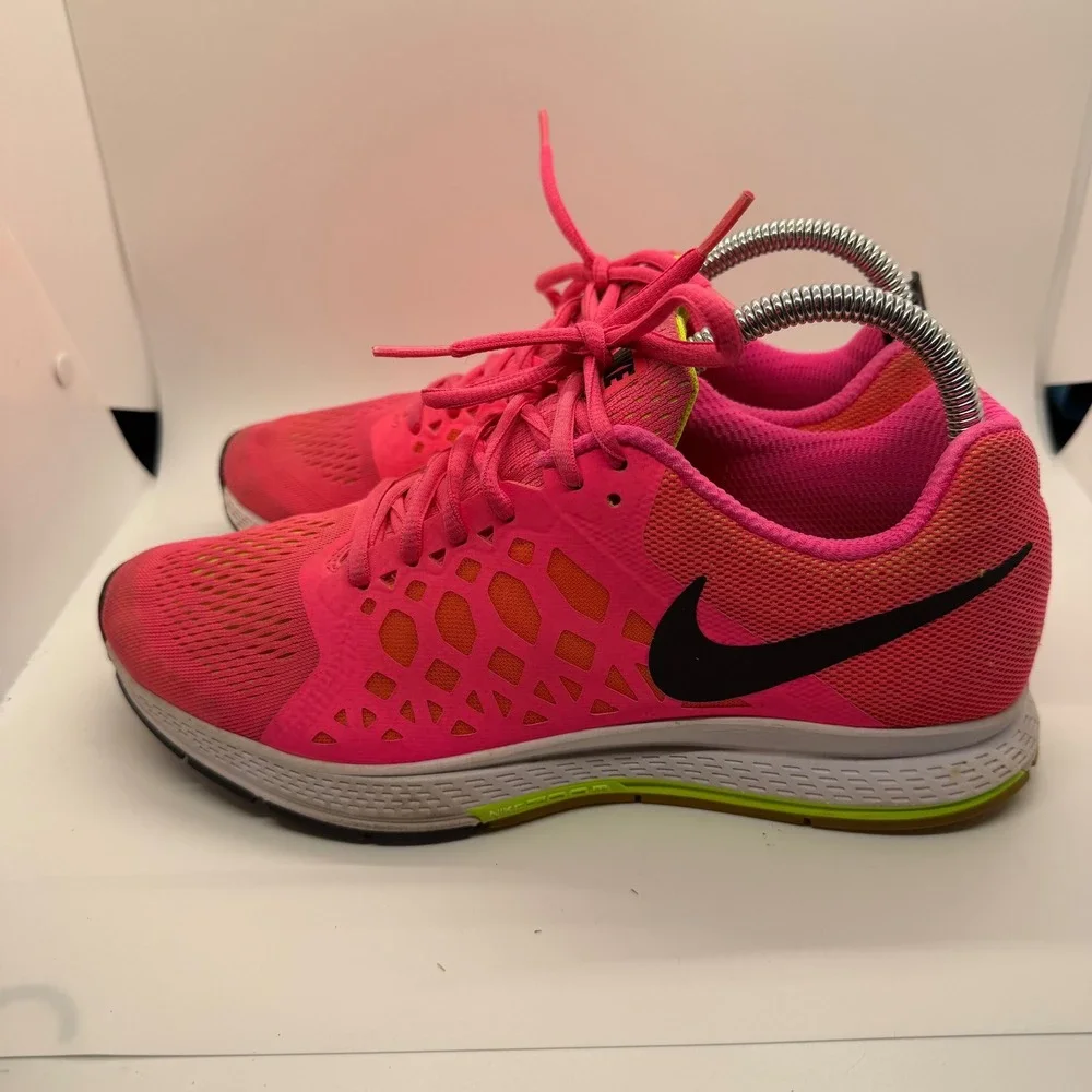 Nike‎ Zoom Pink Orange Mesh Running Athletic Shoes Women's Size 8.5 Jog Sneaker - Picture 3 of 11